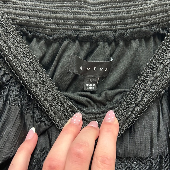 Long Maxi Black Detailed Skirt - Picture 4 of 6